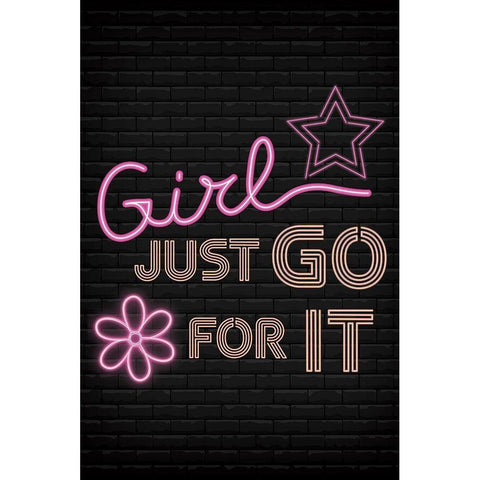 Go For It Gold Ornate Wood Framed Art Print with Double Matting by ND Art