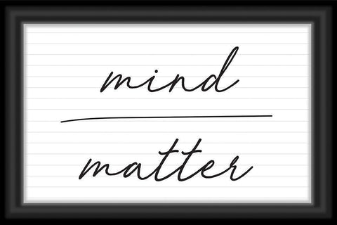 Mind Over Matter White Modern Wood Framed Art Print with Double Matting by ND Art