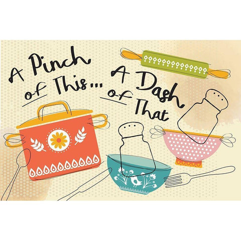 A Pinch of This Black Modern Wood Framed Art Print with Double Matting by ND Art