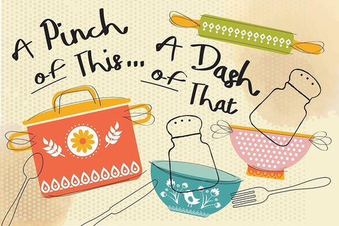 A Pinch of This White Modern Wood Framed Art Print with Double Matting by ND Art