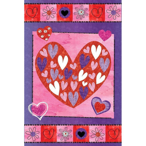 Valentines Day I Black Modern Wood Framed Art Print by ND Art