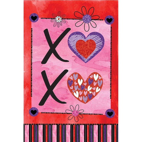 Valentines Day II Gold Ornate Wood Framed Art Print with Double Matting by ND Art
