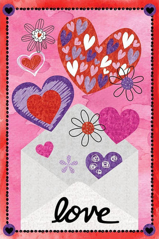 Valentines Day III Black Ornate Wood Framed Art Print with Double Matting by ND Art