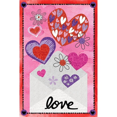 Valentines Day III Black Modern Wood Framed Art Print by ND Art