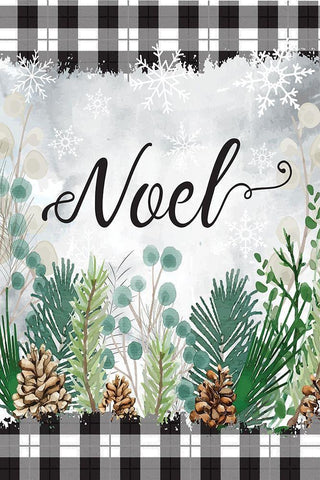 Noel White Modern Wood Framed Art Print with Double Matting by ND Art