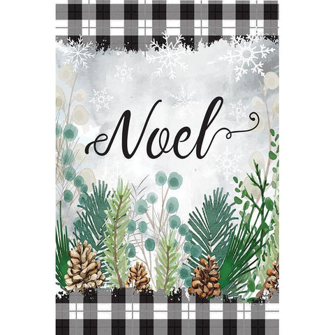 Noel Black Modern Wood Framed Art Print by ND Art