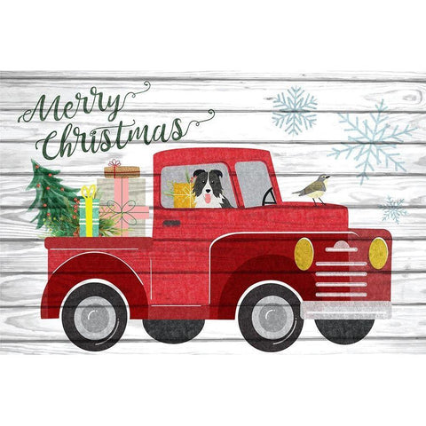 Merry Christmas White Modern Wood Framed Art Print by ND Art