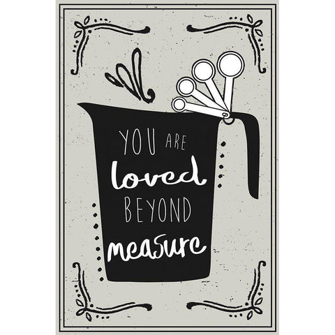 Loved Beyond Measure Black Modern Wood Framed Art Print with Double Matting by ND Art