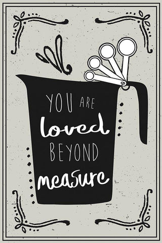 Loved Beyond Measure Black Ornate Wood Framed Art Print with Double Matting by ND Art