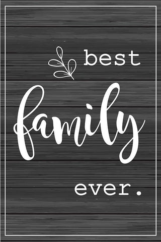 Best Family Ever Black Ornate Wood Framed Art Print with Double Matting by ND Art