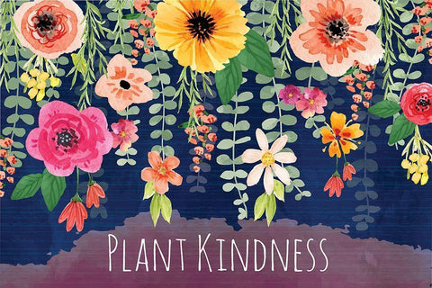 Plant Kindness Black Ornate Wood Framed Art Print with Double Matting by ND Art