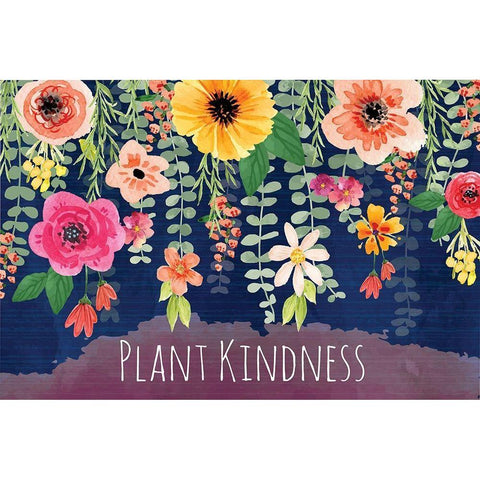 Plant Kindness White Modern Wood Framed Art Print by ND Art