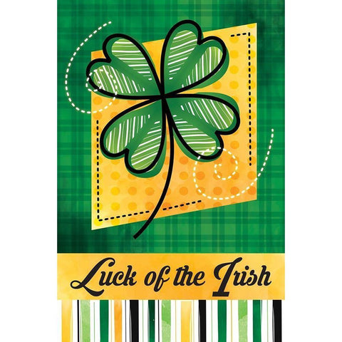 Luck of the Irish White Modern Wood Framed Art Print by ND Art