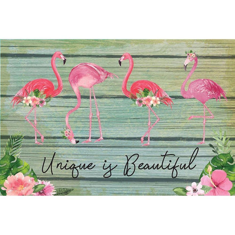 Unique is Beautiful White Modern Wood Framed Art Print by ND Art