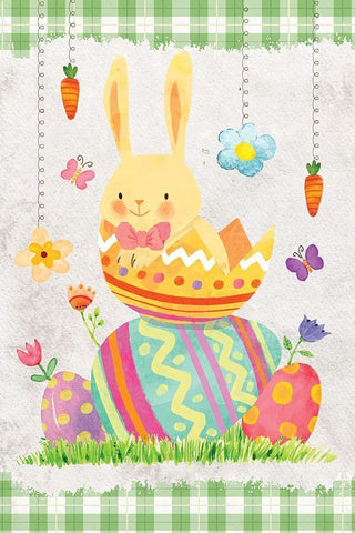 Easter Egg Black Ornate Wood Framed Art Print with Double Matting by ND Art