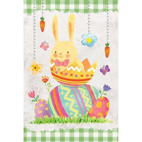 Easter Egg White Modern Wood Framed Art Print by ND Art