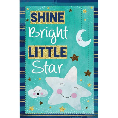 Shine Bright Little Star Gold Ornate Wood Framed Art Print with Double Matting by ND Art
