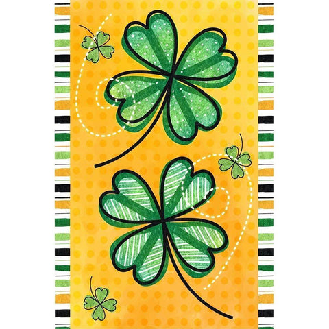 St. Pattys White Modern Wood Framed Art Print by ND Art