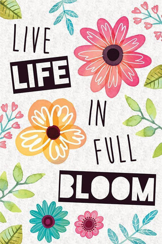 Full Bloom White Modern Wood Framed Art Print with Double Matting by ND Art