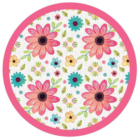Full Bloom Plate White Modern Wood Framed Art Print with Double Matting by ND Art