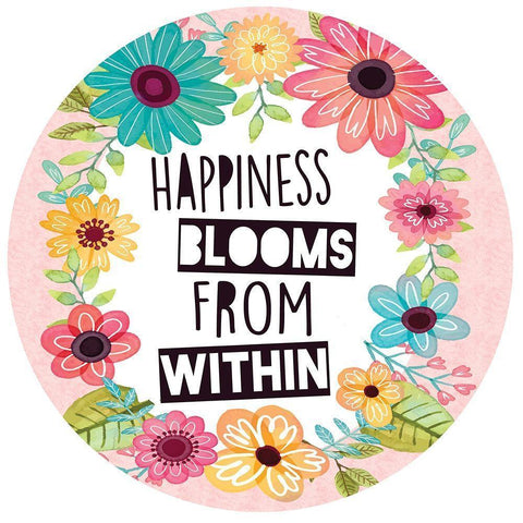 Full Bloom Plate II White Modern Wood Framed Art Print by ND Art