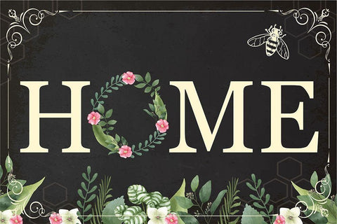 Home Black Ornate Wood Framed Art Print with Double Matting by ND Art