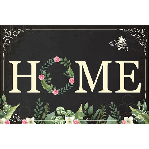 Home Black Modern Wood Framed Art Print with Double Matting by ND Art