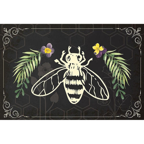 Botany Art IV Black Modern Wood Framed Art Print with Double Matting by ND Art