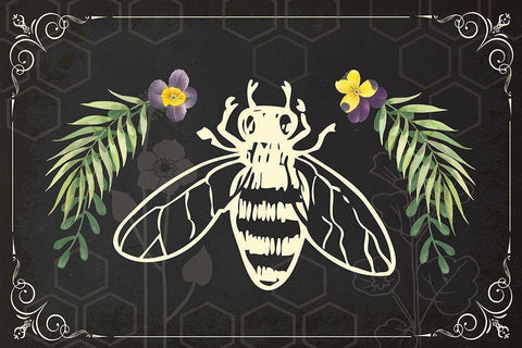 Botany Art IV Black Ornate Wood Framed Art Print with Double Matting by ND Art