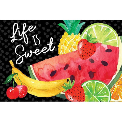 Life is Sweet Gold Ornate Wood Framed Art Print with Double Matting by ND Art