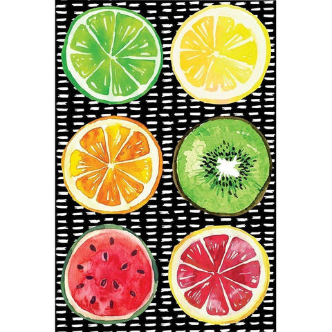 Summer Sweetness Fruits Gold Ornate Wood Framed Art Print with Double Matting by ND Art