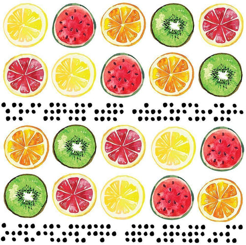 Summer Sweetness Pattern I Black Ornate Wood Framed Art Print with Double Matting by ND Art