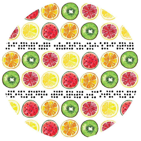 Summer Sweetness Plate Black Modern Wood Framed Art Print with Double Matting by ND Art