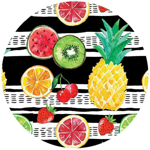 Summer Sweetness Plate III Black Modern Wood Framed Art Print with Double Matting by ND Art