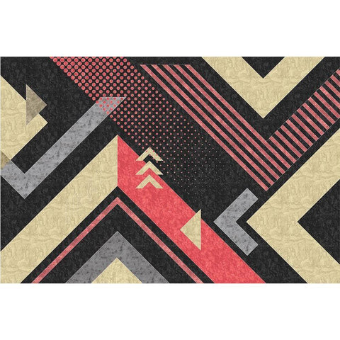 Mod Abstract III Black Modern Wood Framed Art Print with Double Matting by ND Art