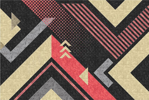 Mod Abstract III Black Ornate Wood Framed Art Print with Double Matting by ND Art