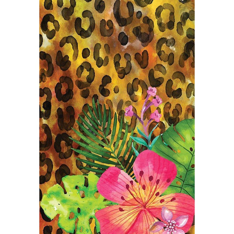 Tropical Jungle White Modern Wood Framed Art Print by ND Art