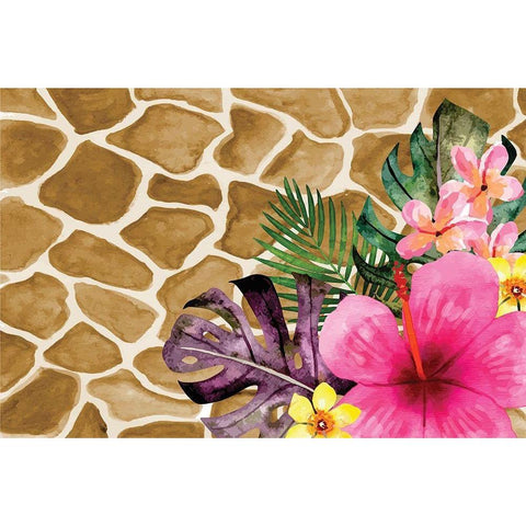 Tropical Jungle III Black Modern Wood Framed Art Print with Double Matting by ND Art