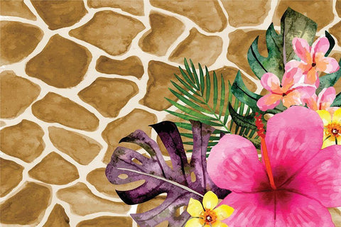 Tropical Jungle III White Modern Wood Framed Art Print with Double Matting by ND Art