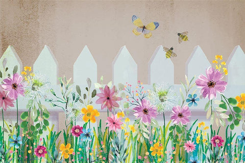 Wild Flower Black Ornate Wood Framed Art Print with Double Matting by ND Art