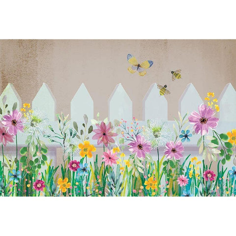 Wild Flower White Modern Wood Framed Art Print by ND Art