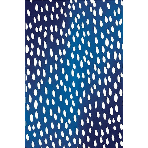 Blue and White III Gold Ornate Wood Framed Art Print with Double Matting by ND Art