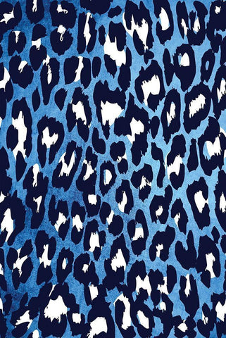 Blue and White VIII Black Ornate Wood Framed Art Print with Double Matting by ND Art