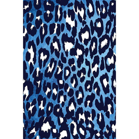 Blue and White VIII Black Modern Wood Framed Art Print with Double Matting by ND Art