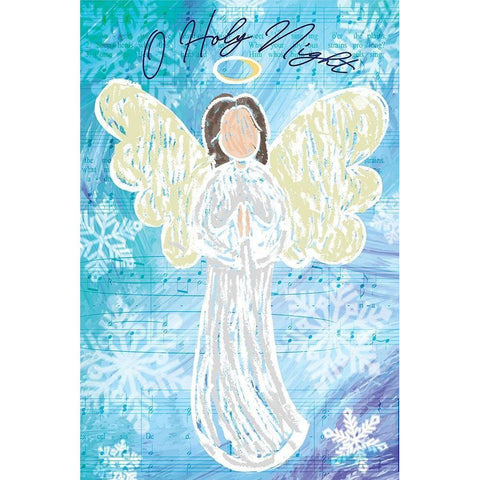O Holy Night Black Modern Wood Framed Art Print by ND Art