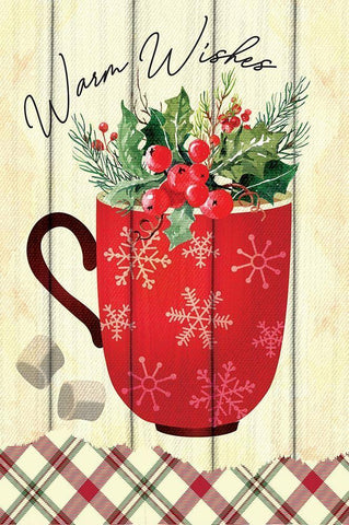 Warm Wishes Black Ornate Wood Framed Art Print with Double Matting by ND Art