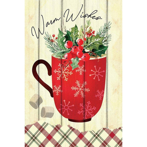 Warm Wishes Black Modern Wood Framed Art Print with Double Matting by ND Art