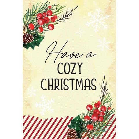 Cozy Christmas Gold Ornate Wood Framed Art Print with Double Matting by ND Art