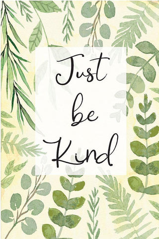 Just Be Kind Black Ornate Wood Framed Art Print with Double Matting by ND Art