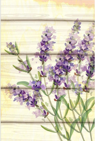 Floral Lavender I Black Ornate Wood Framed Art Print with Double Matting by ND Art